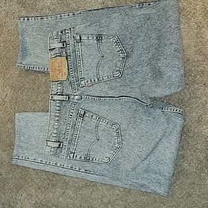 Vintage Levi's 550 Relaxed Fit Jeans Black Gray Acid Wash Denim Mens Size 36